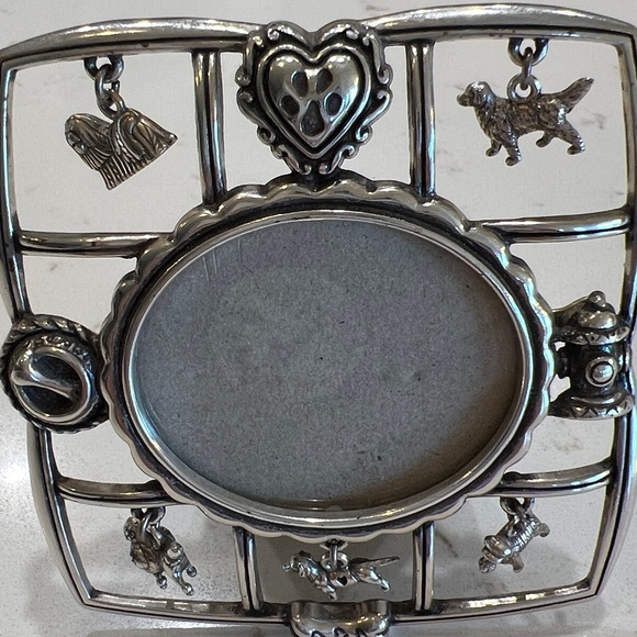 Brighton “Snif…” Silver Tone Dog Charm Photo Frame - Picture 4 of 10